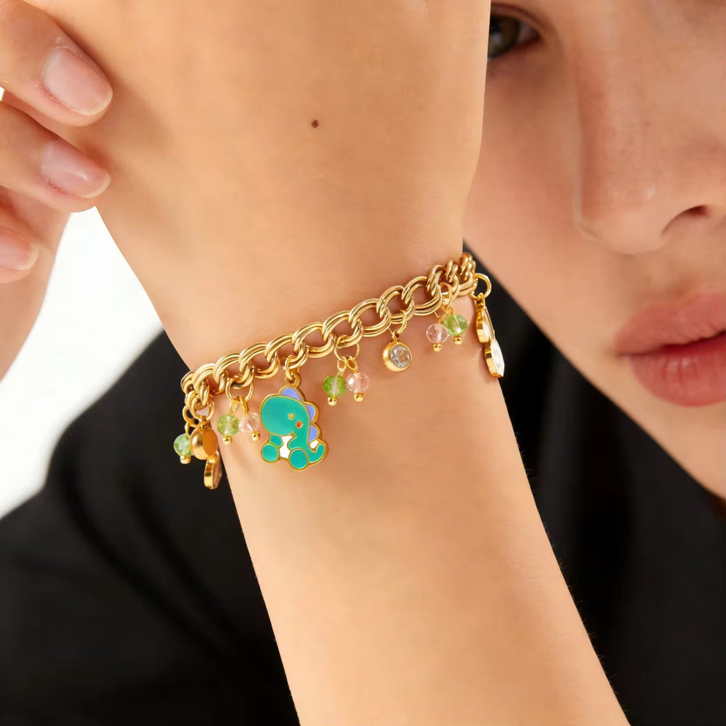 Dreamy Dino Charm Bracelet 🦖