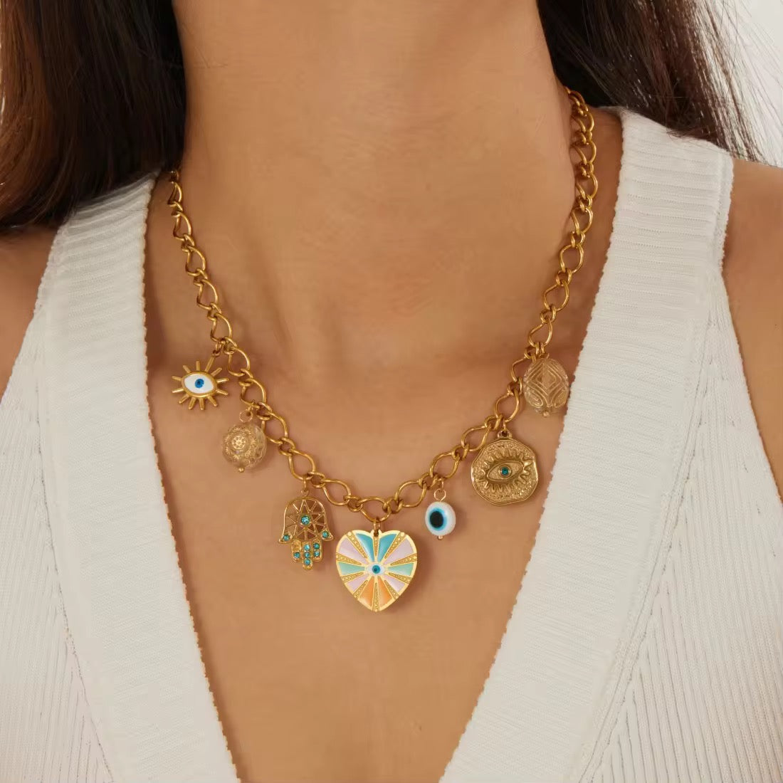 Evil Eye Charm Necklace 🧿
