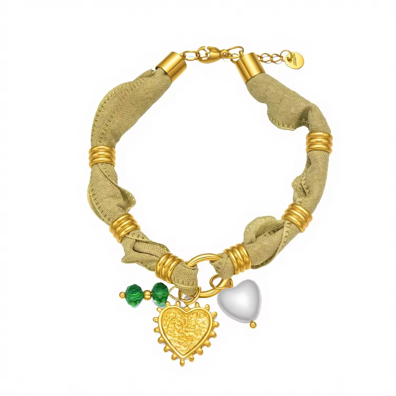 Olive Glow Charm Bracelet ✨