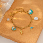 Ocean Pearl Charm Bracelet 🌊