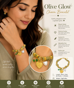 Olive Glow Charm Bracelet ✨