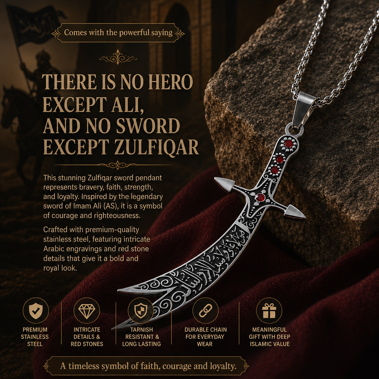Zulfiqar Sword Necklace