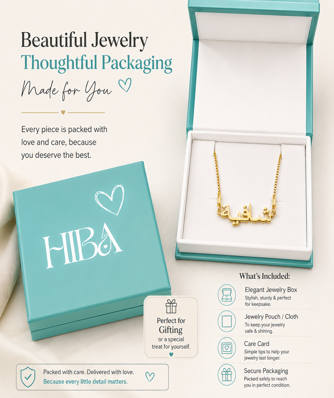 18K Gold Plated Arabic Name Necklace